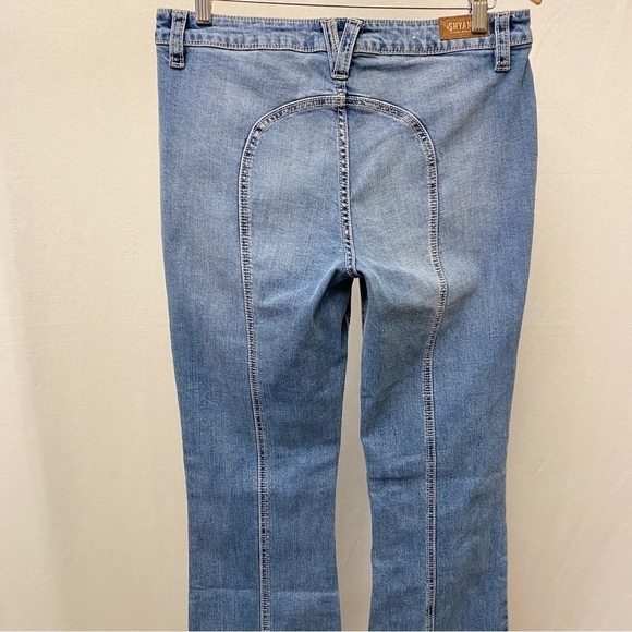 Shyanne Flare 32 (US 13/14) Jeans Back Seams Mid Rise Women’s Stretch Cowgirl - Picture 6 of 13